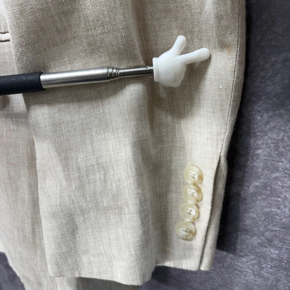 Haspel 100% Linen Beige Sport Coat Blazer Jacket Mens Size 40R Two Button